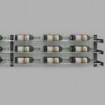 Evolution Series Wine Wall 15” with Extension Kit (18 bottles) with Chrome Wine Rods