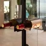 Poteau à bouteilles de vin Vino noir et aluminium