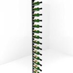 Vino Rails Post One Sided Floating Wine Rack Kit (20 bottles), Matte Black/Aluminum two-tone finish