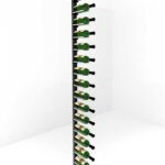 Vino Rails Post One Sided Floating Wine Rack Kit (20 bottles), Matte Black/Aluminum two-tone finish