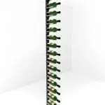 Vino Rails Post One Sided Floating Wine Rack Kit (20 bottles), Matte Black/Aluminum two-tone finish