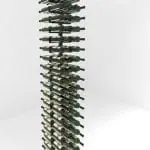 Vino Rails Post Two Sided Floating Wine Rack Kit (120 bottles), Matte Black/Aluminum two-tone finish