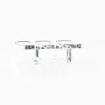 Support à verres Série W (4 verres, Chrome Luxe)