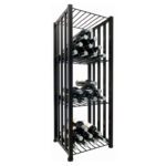 Case & Crate Bin, 48-bottle wine storage system in matte black