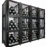 Case & Crate Locker with optional Extension unit in matte black finish